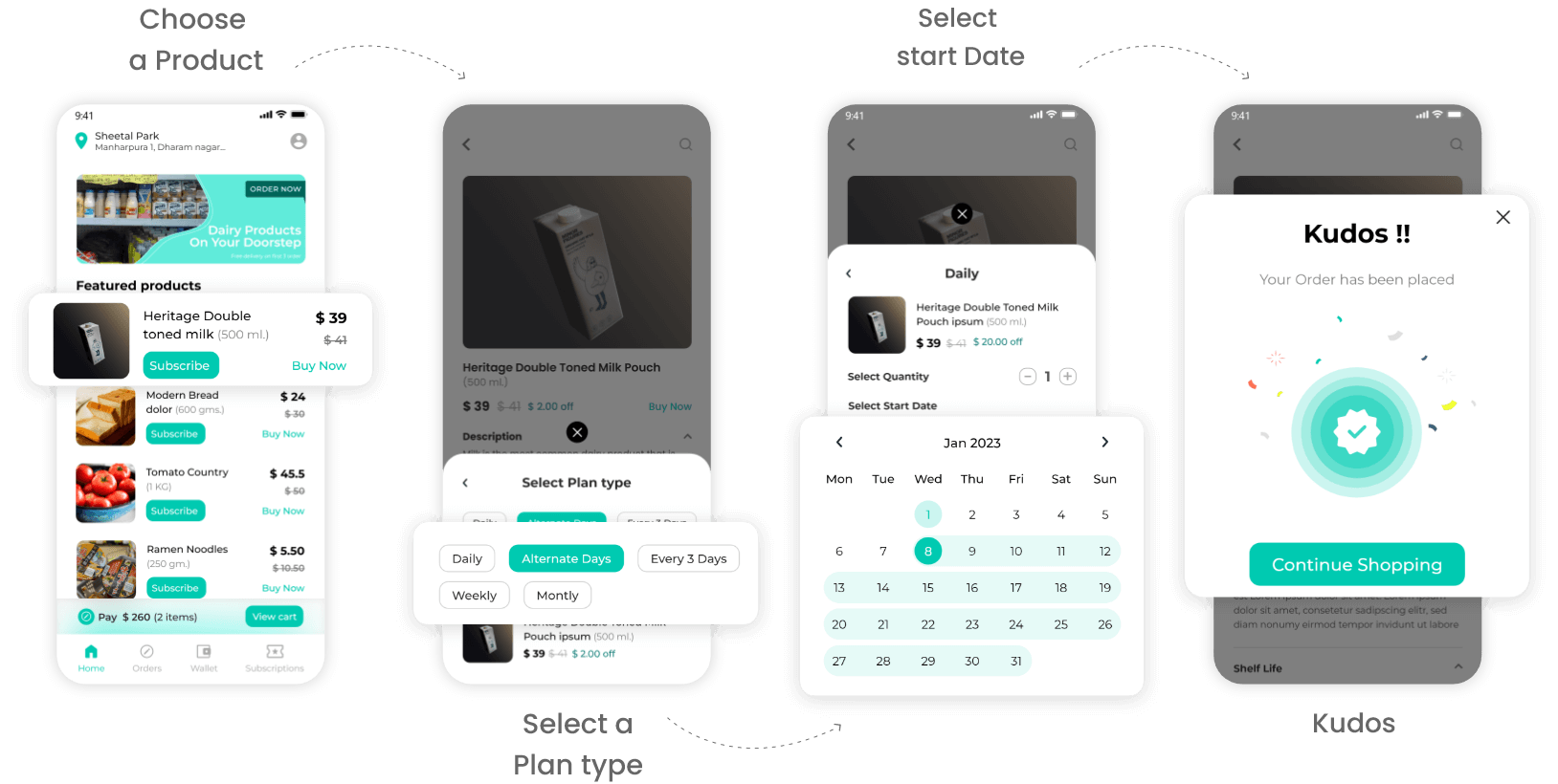 Daily Delivery App UI