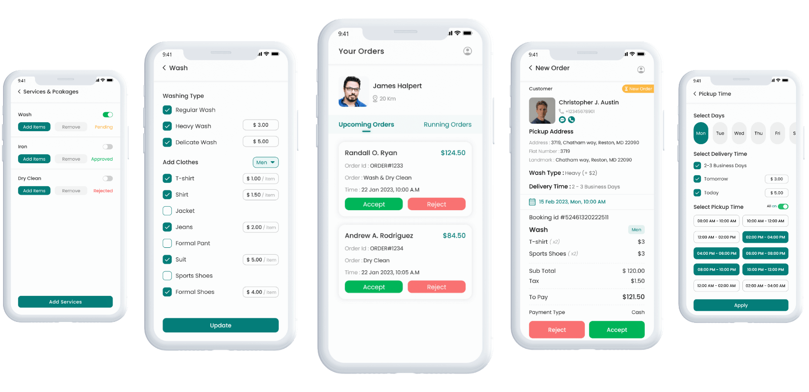 On-Demand Dry Cleaning Mockup
