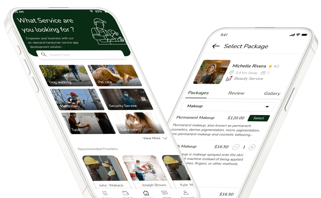 task rabbit clone app ui