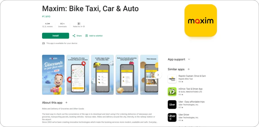 best ride Maxim