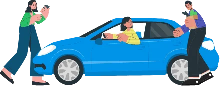 Carpool call to action vector