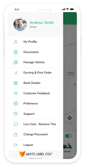 Driver-App-Menu