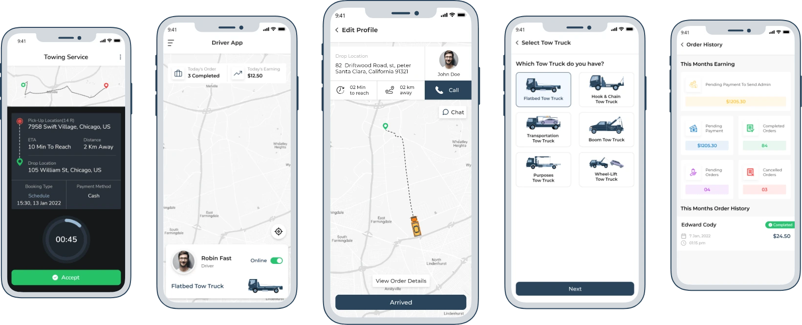 fox tow truck driver ui