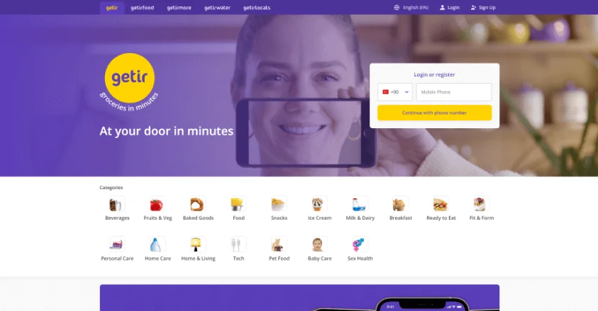 Getir Grocery Delivery App