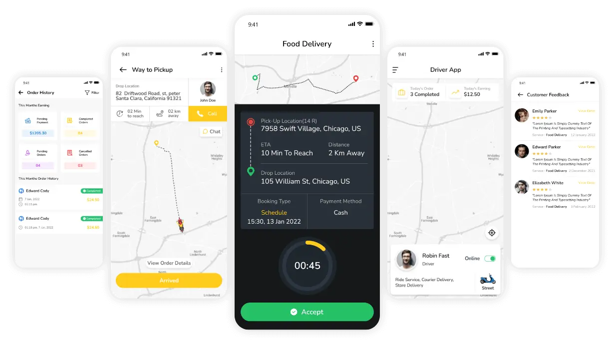 Glovo Clone App Driver UI
