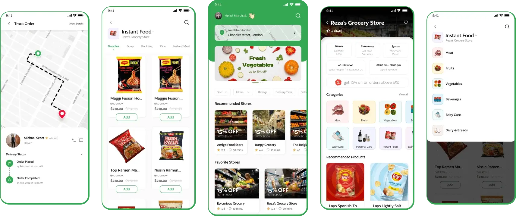 grocery user ui