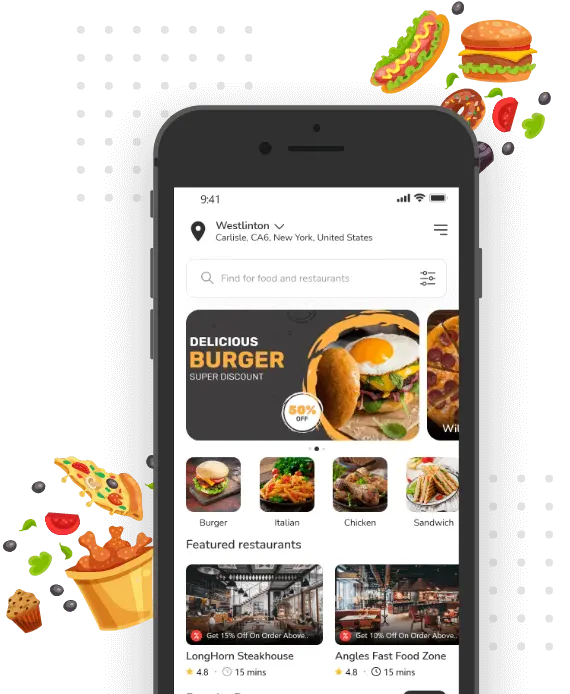 Ubereats main slider mockup