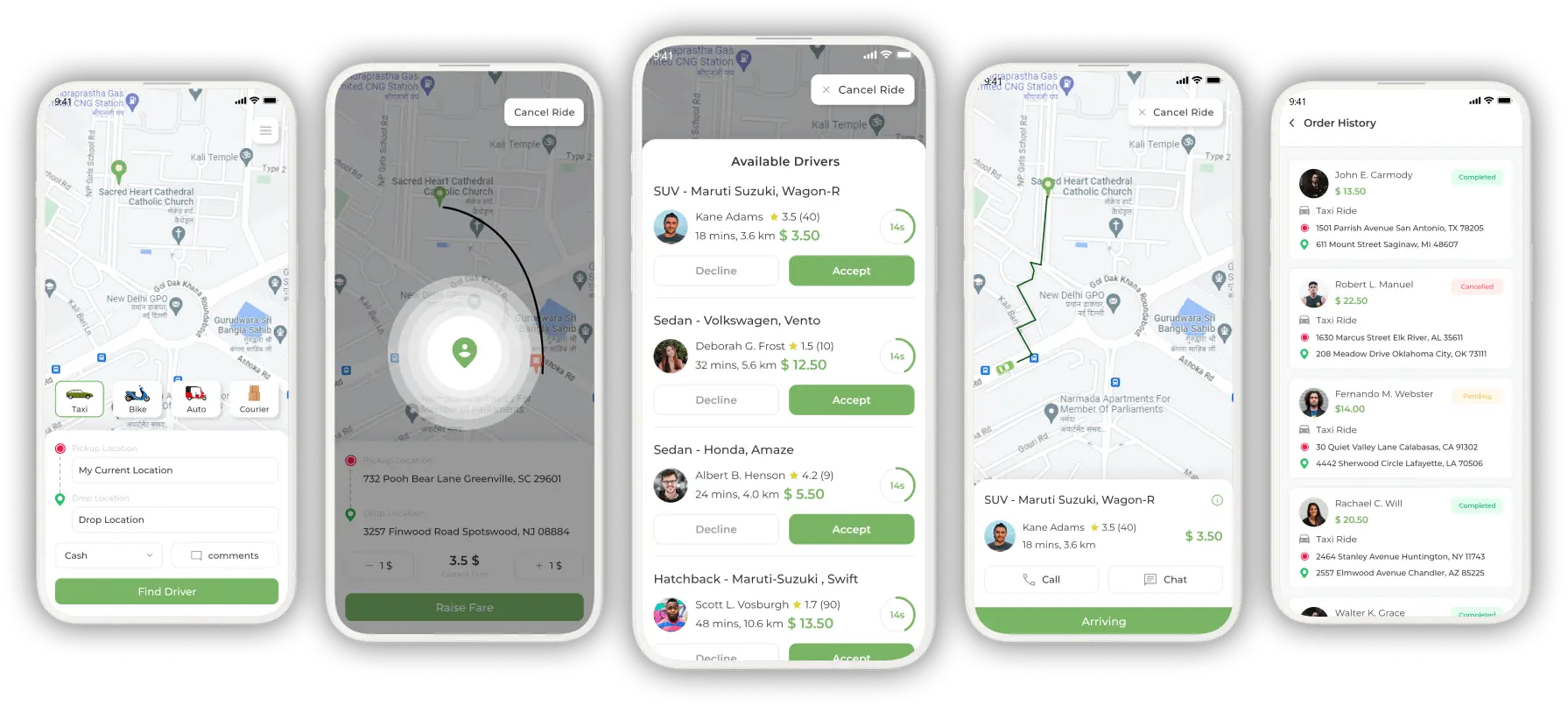 Passanger mode UI