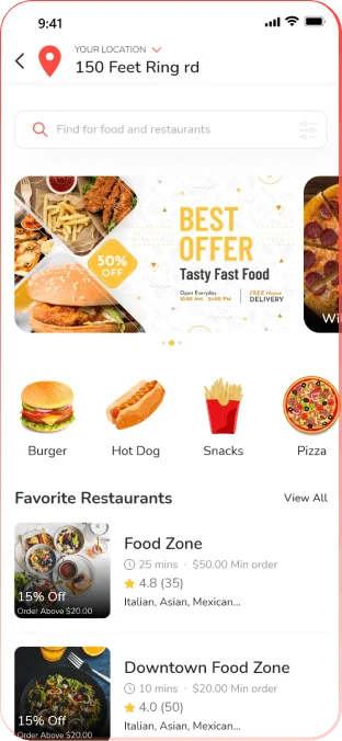 rappi features section user mockup