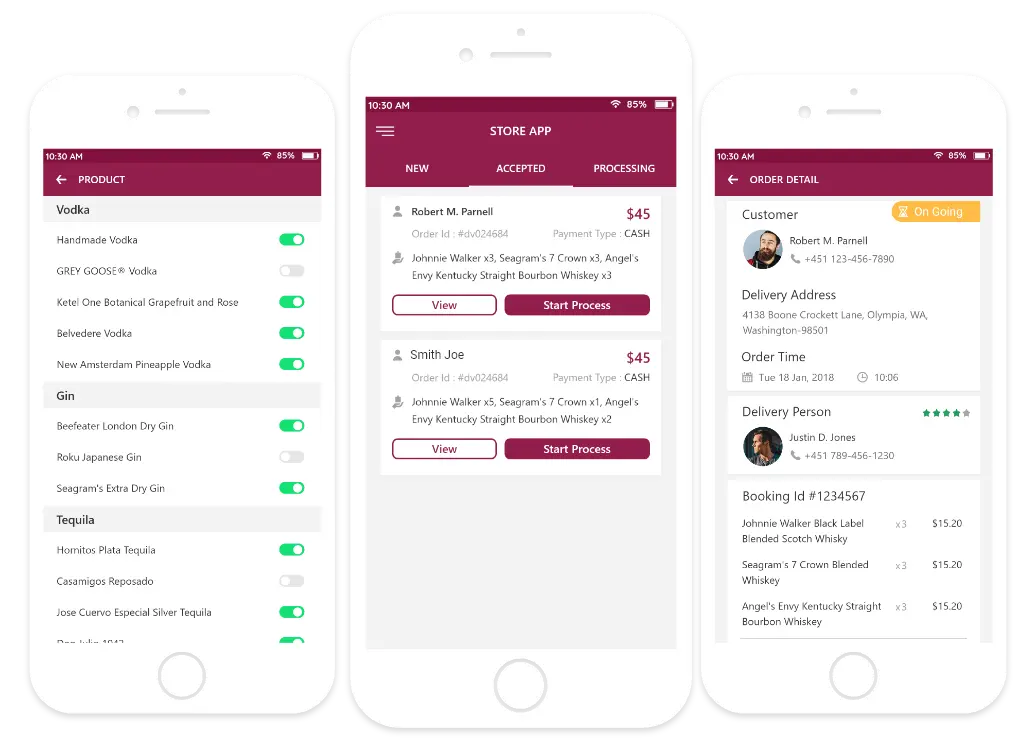 Store mockup alcohol app
