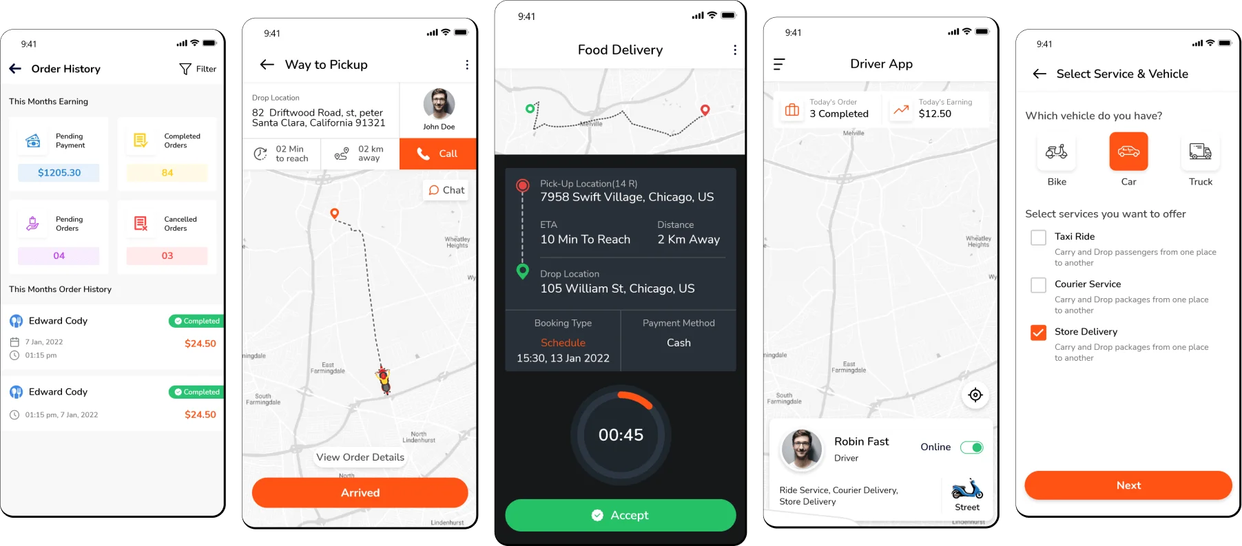 talabat driver ui