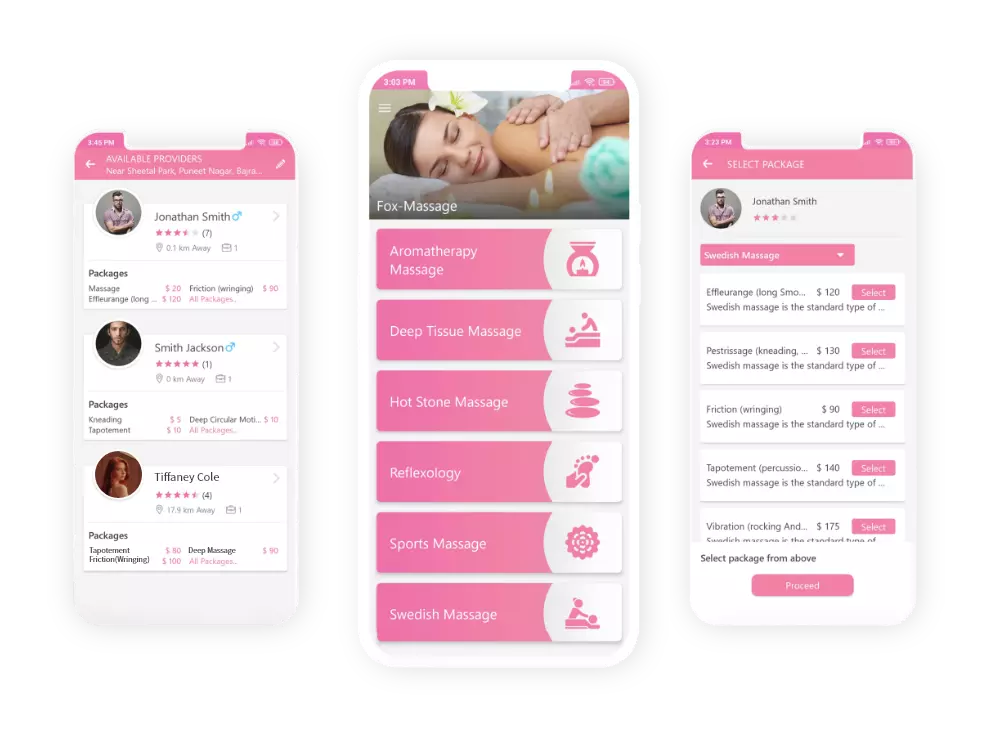 massage user