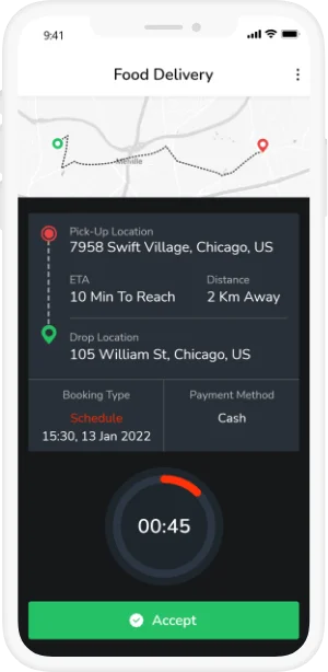 Zomato app features driver