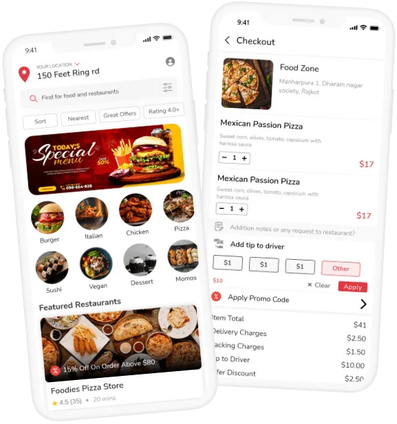 Zomato main slider mockup
